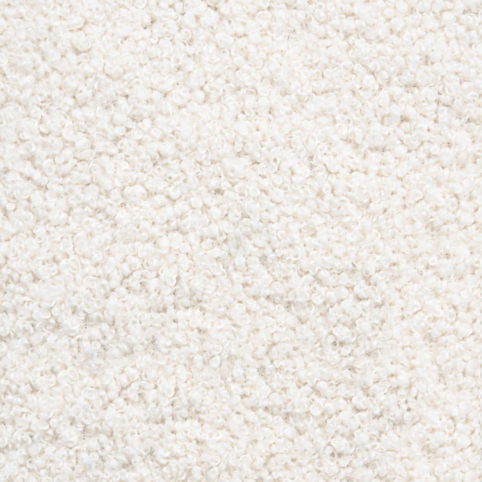 Gepolsterte Bank mit Rückenlehne Creme 110 x 60 x 76 cm Bouclé