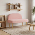 Gepolsterte Bank mit Rückenlehne Rosa 110 x 60 x 76 cm Bouclé
