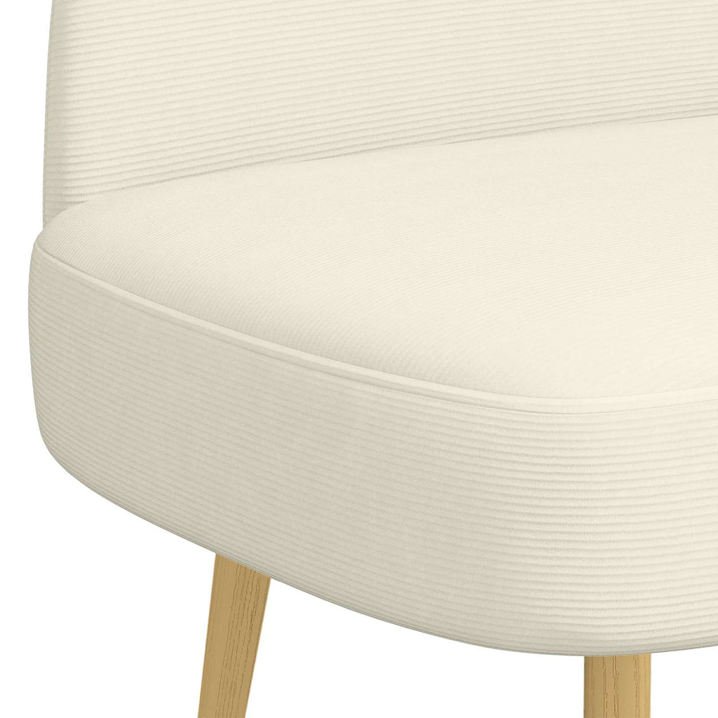 Gepolsterte Bank mit Rückenlehne Creme 110 x 60 x 76 cm