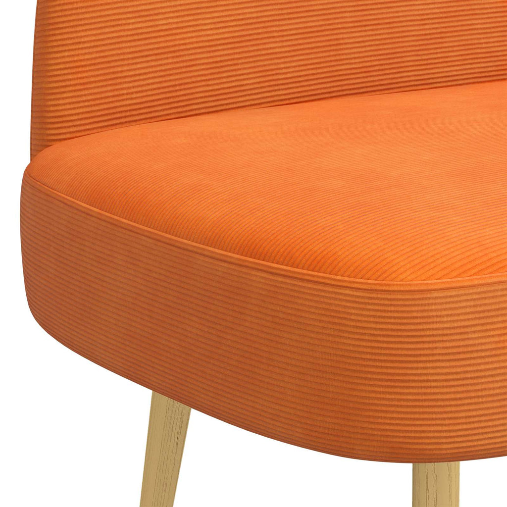 Gepolsterte Bank mit Rückenlehne Orange 110 x 60 x 76 cm