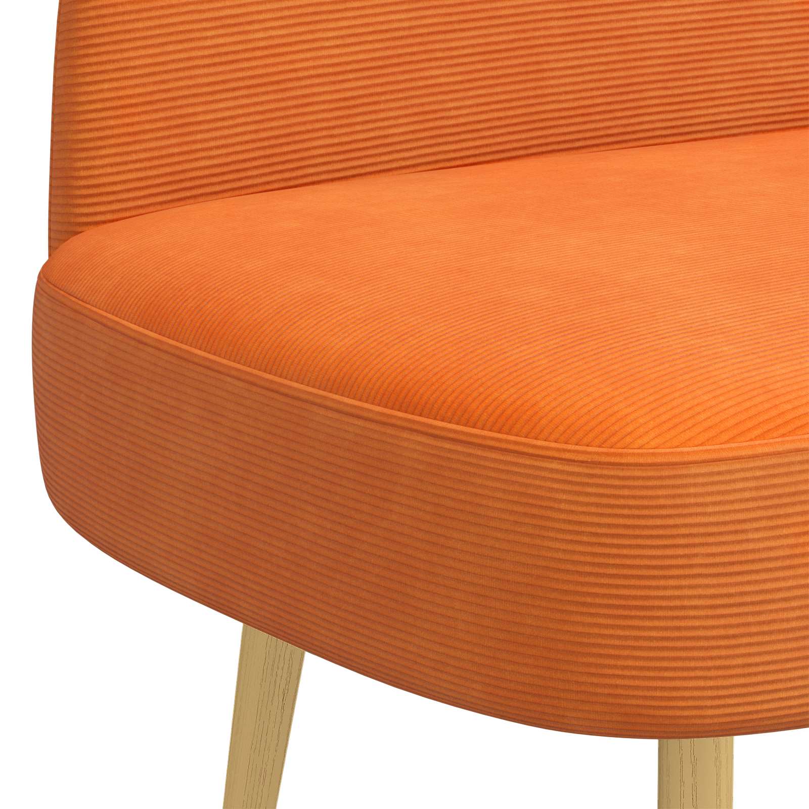 Gepolsterte Bank mit Rückenlehne Orange 110 x 60 x 76 cm
