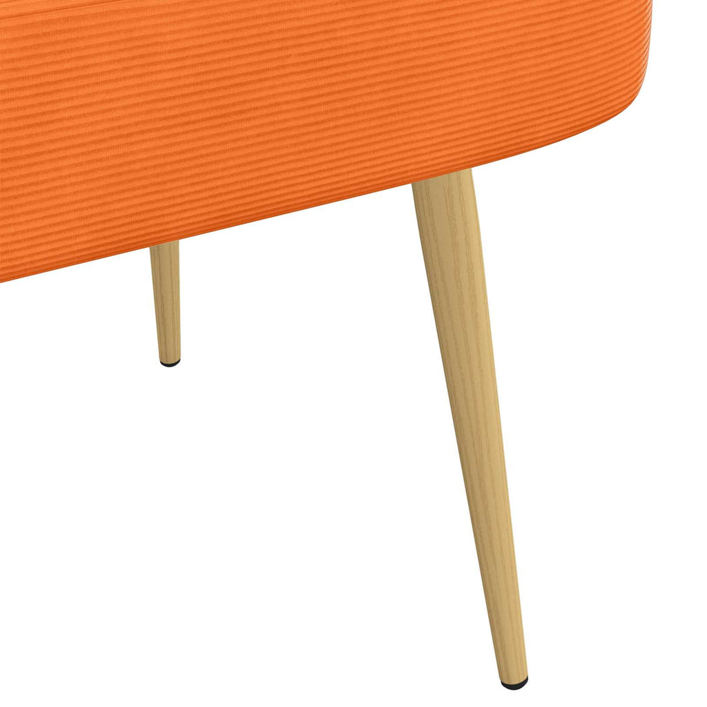 Gepolsterte Bank mit Rückenlehne Orange 110 x 60 x 76 cm