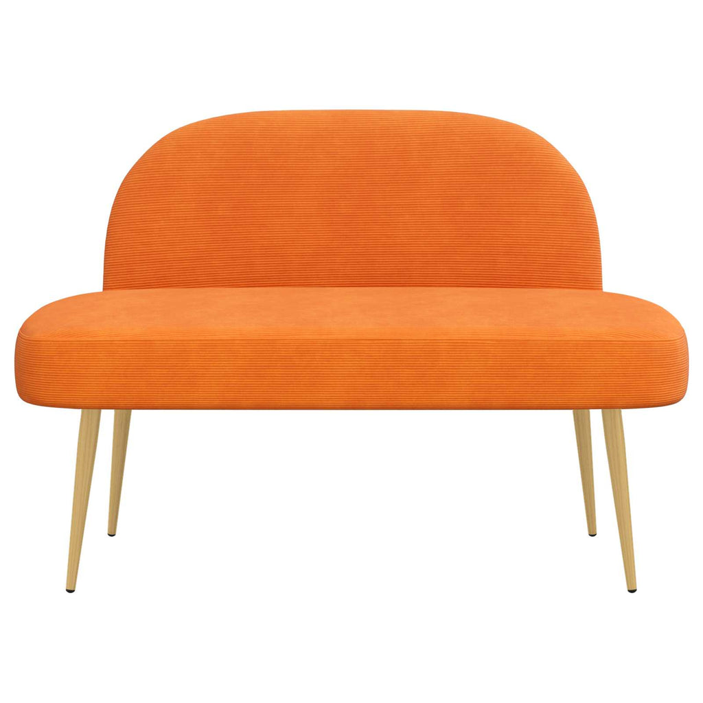 Gepolsterte Bank mit Rückenlehne Orange 110 x 60 x 76 cm