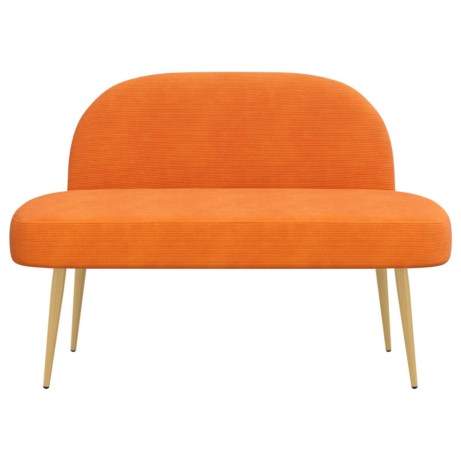 Gepolsterte Bank mit Rückenlehne Orange 110 x 60 x 76 cm
