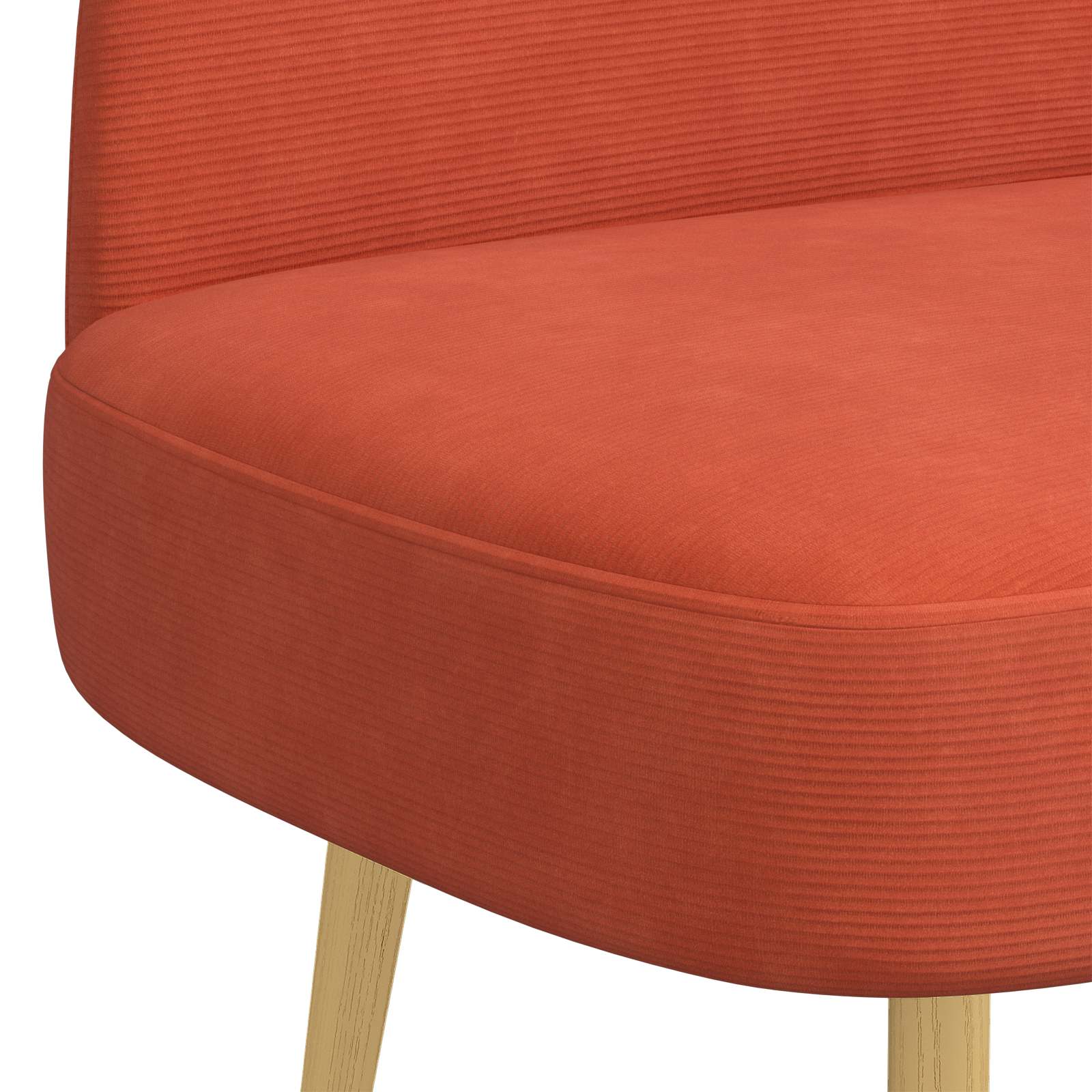 Gepolsterte Bank mit Rückenlehne Rot orange 110 x 60 x 76 cm