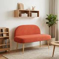 Gepolsterte Bank mit Rückenlehne Rot orange 110 x 60 x 76 cm