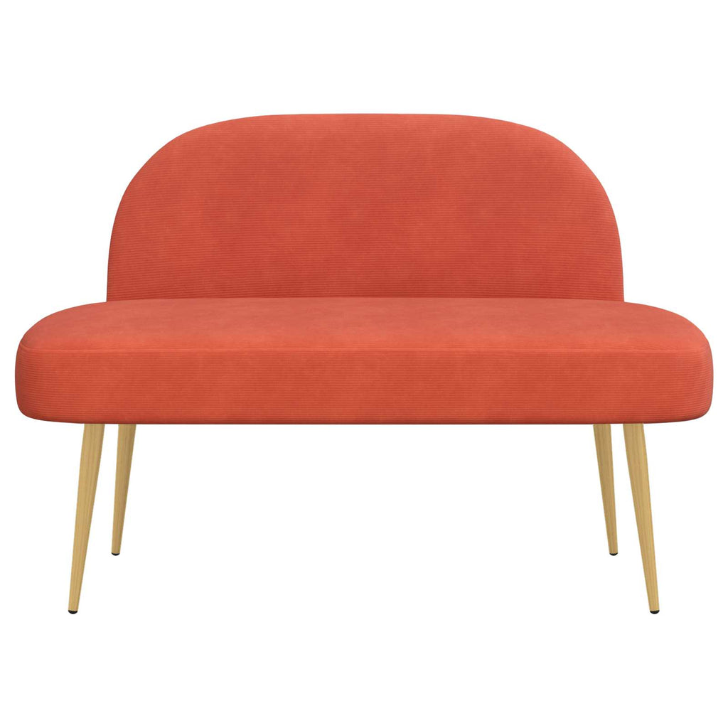 Gepolsterte Bank mit Rückenlehne Rot orange 110 x 60 x 76 cm