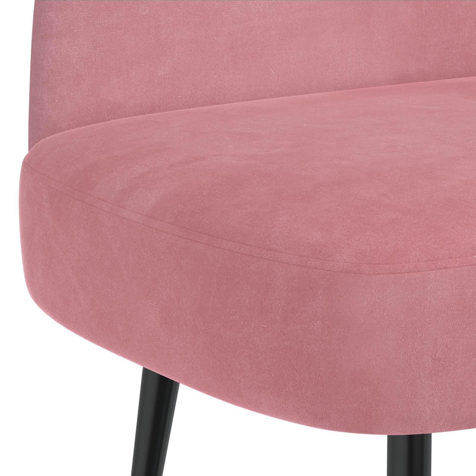 Gepolsterte Bank mit Rückenlehne Rosa 110 x 60 x 76 cm Samt