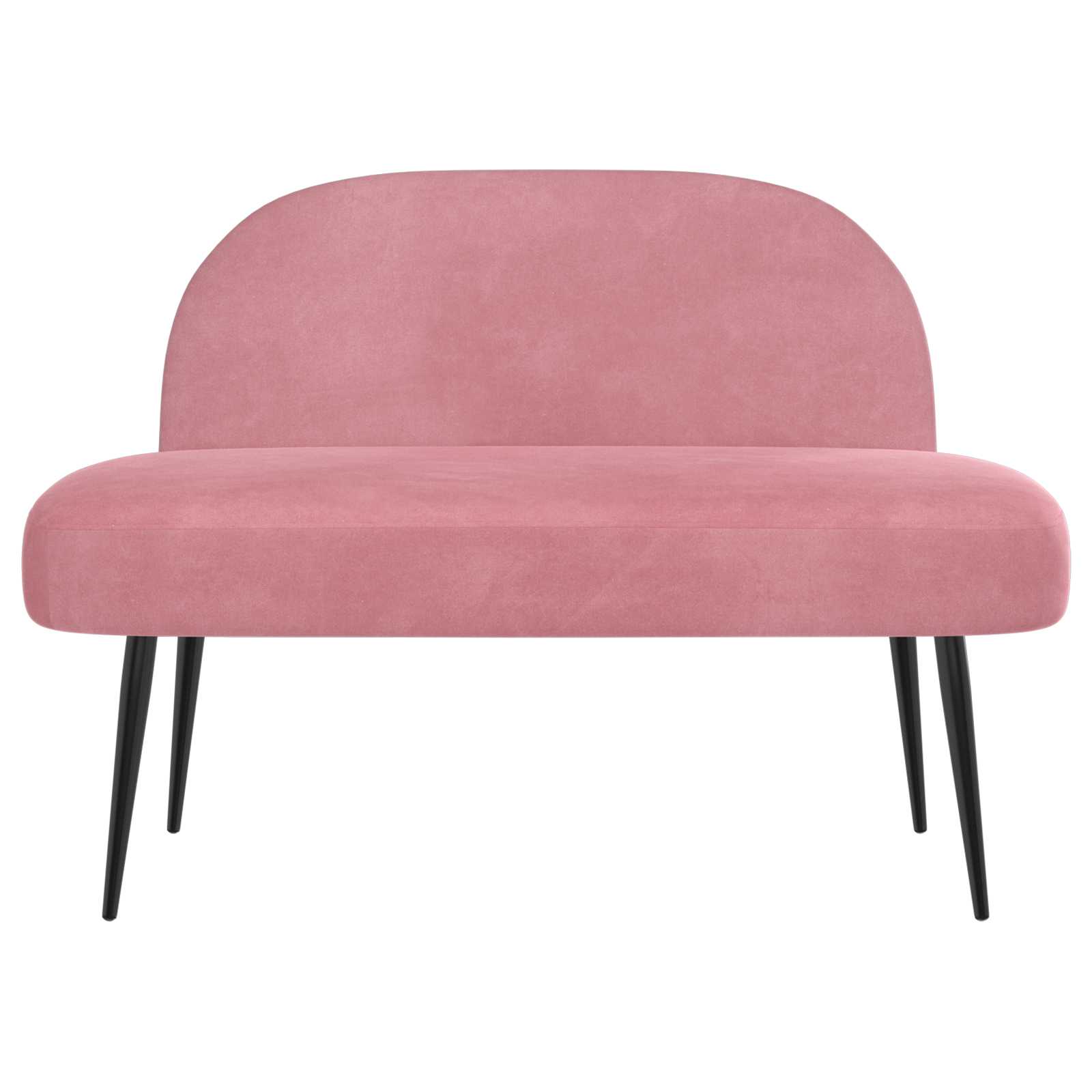 Gepolsterte Bank mit Rückenlehne Rosa 110 x 60 x 76 cm Samt