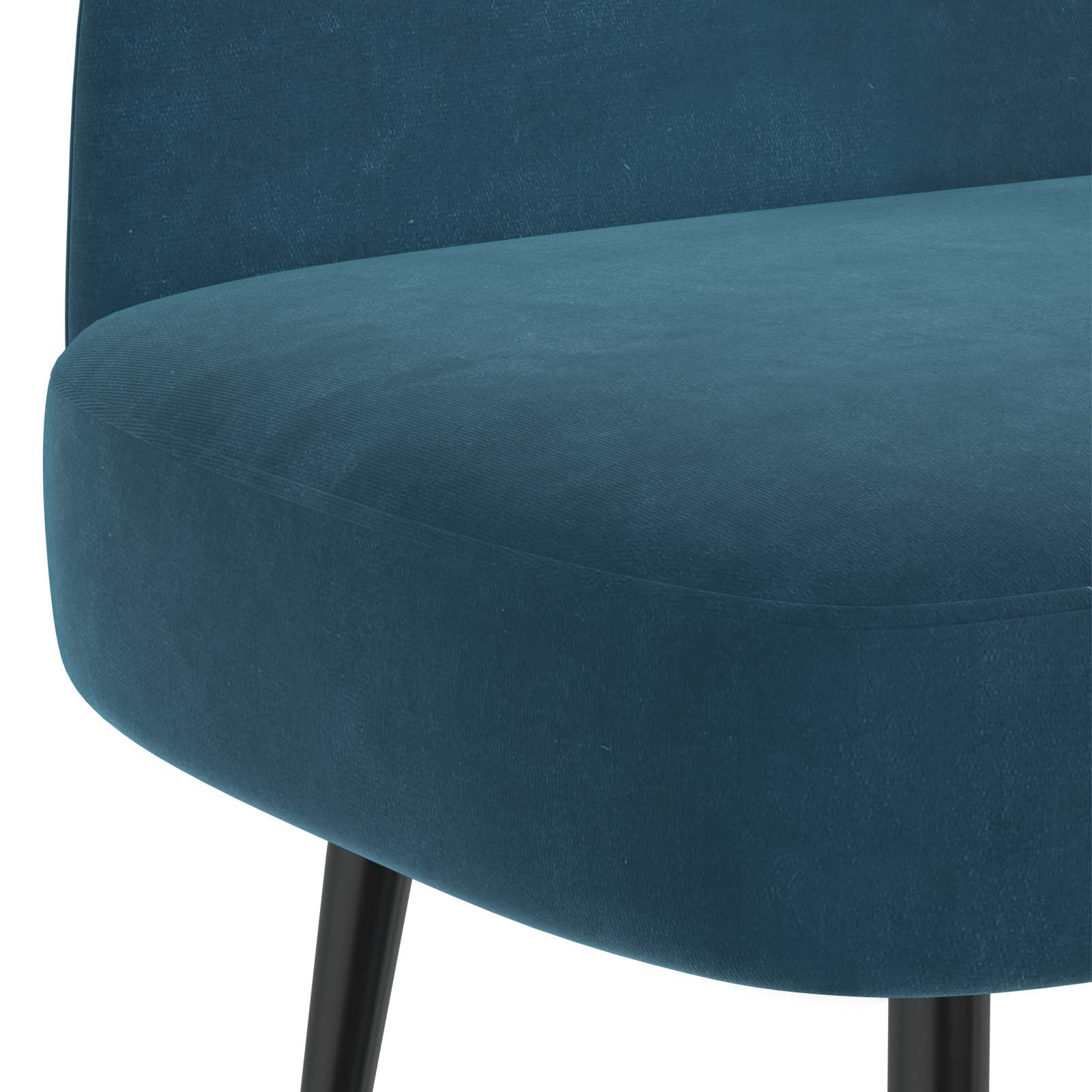 Gepolsterte Bank mit Rückenlehne Blau 110 x 60 x 76 cm Samt