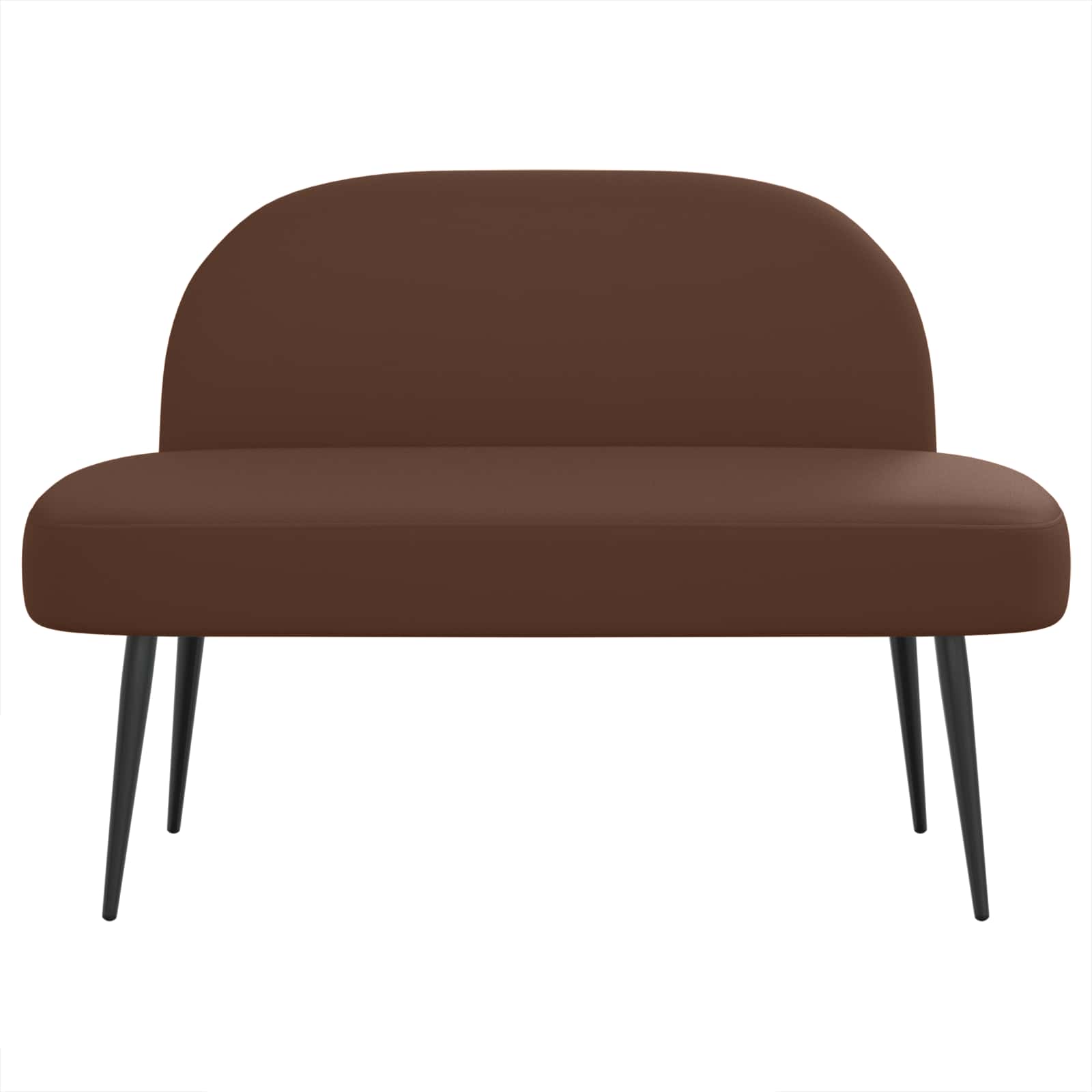 Gepolsterte Bank mit Rückenlehne Braun 110 x 60 x 76 cm