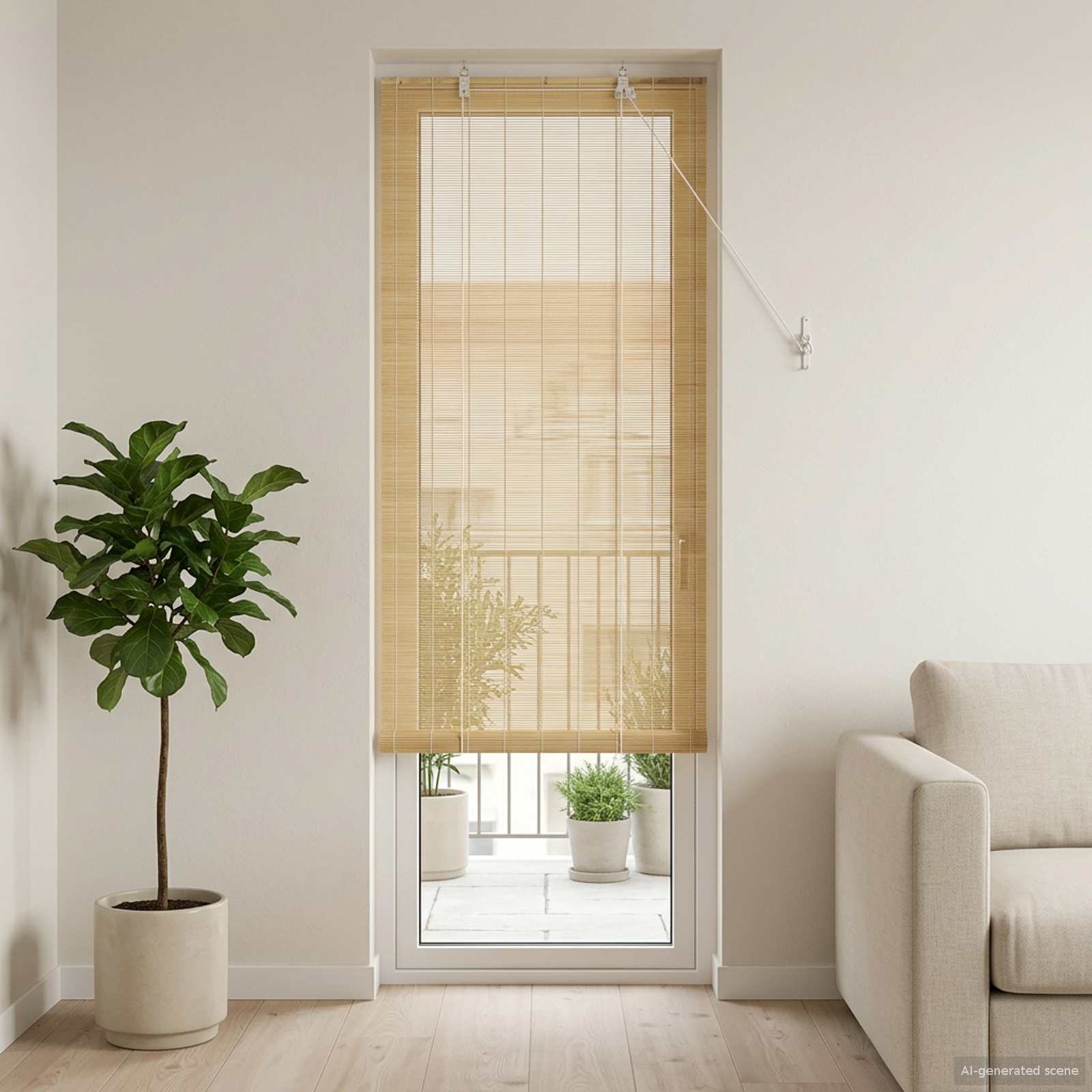Rollo Natur 60 x 220 cm Bambus