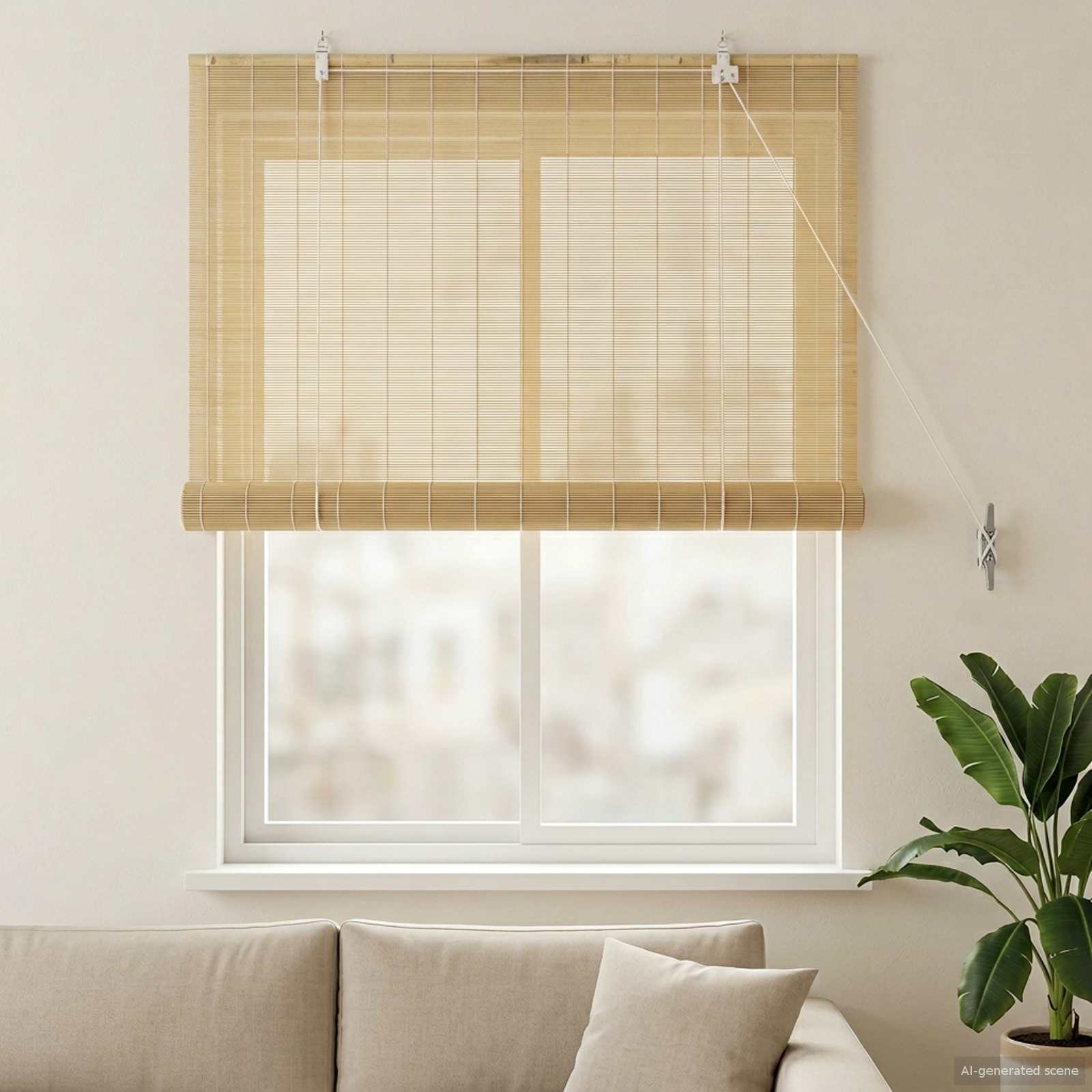 Rollo Natur 90 x 160 cm Bambus