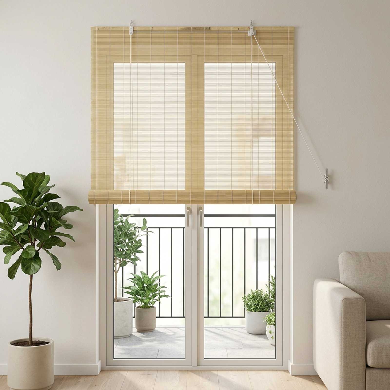 Rollo Natur 90 x 220 cm Bambus