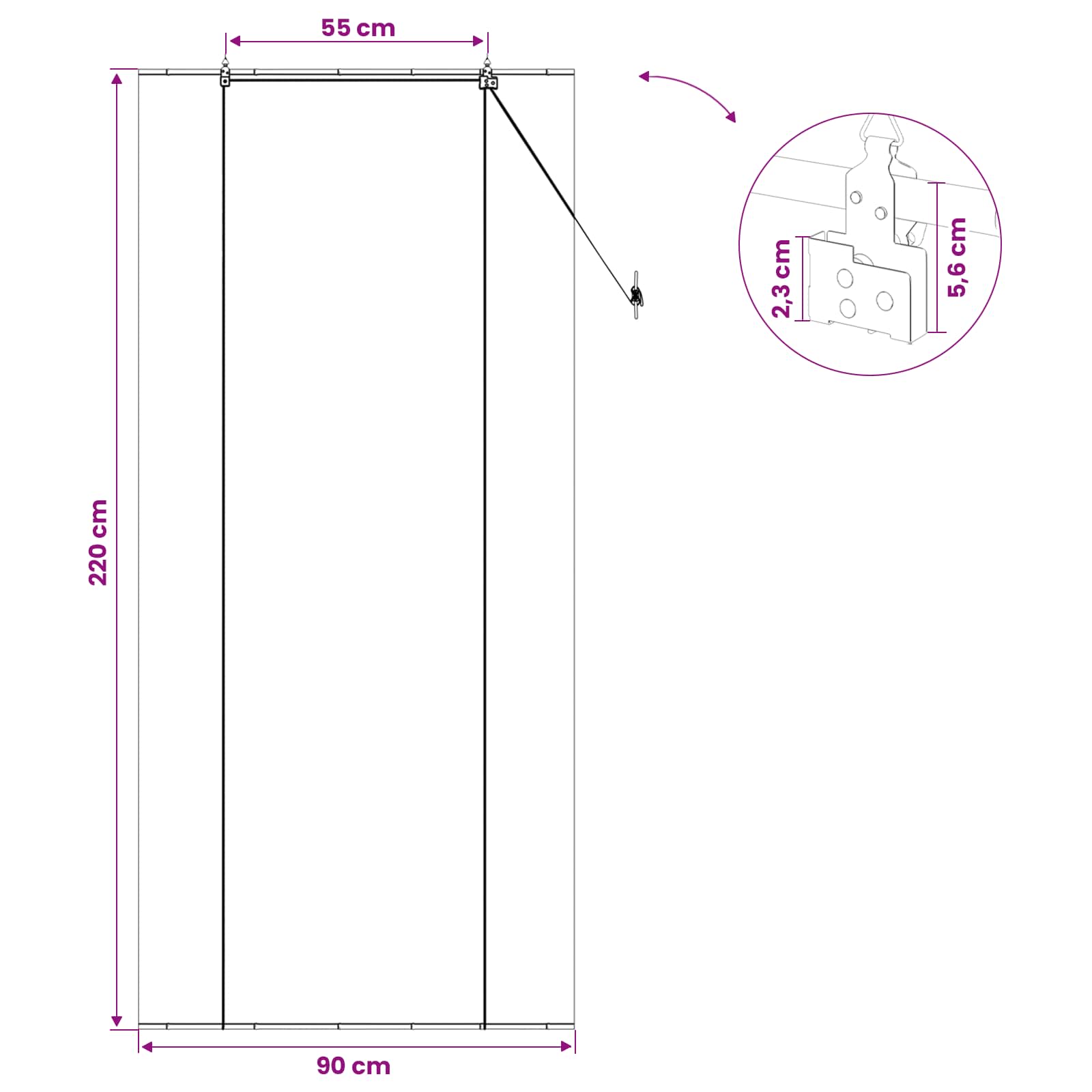 Rollo Natur 90 x 220 cm Bambus