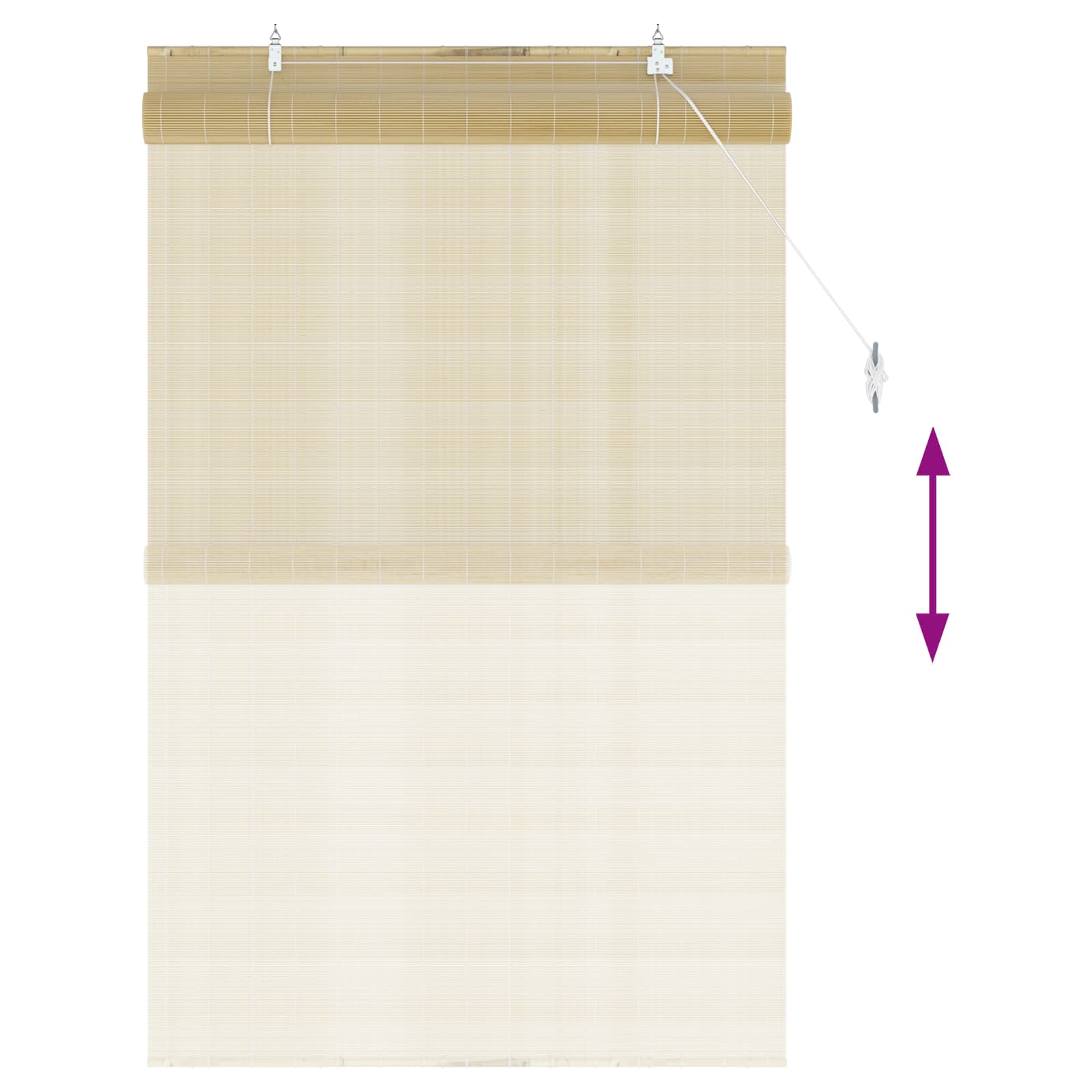 Rollo Natur 110 x 160 cm Bambus
