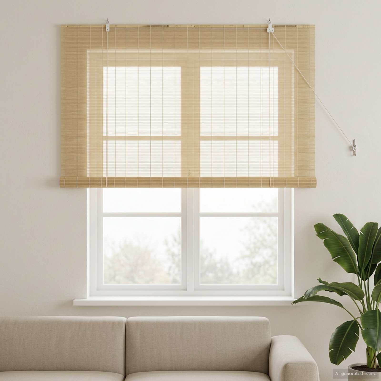 Rollo Natur 130 x 160 cm Bambus