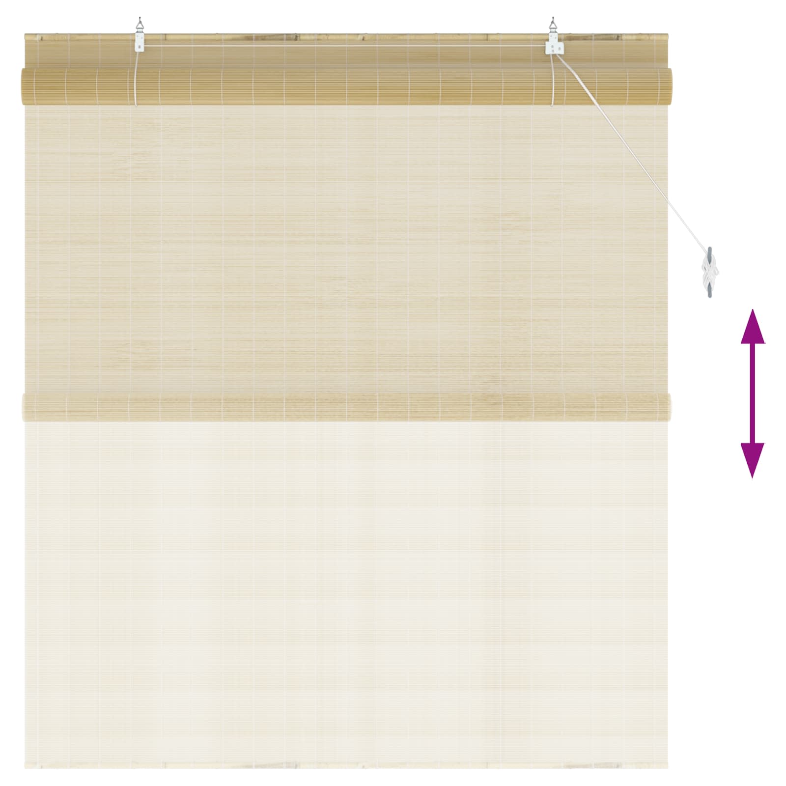 Rollo Natur 130 x 160 cm Bambus
