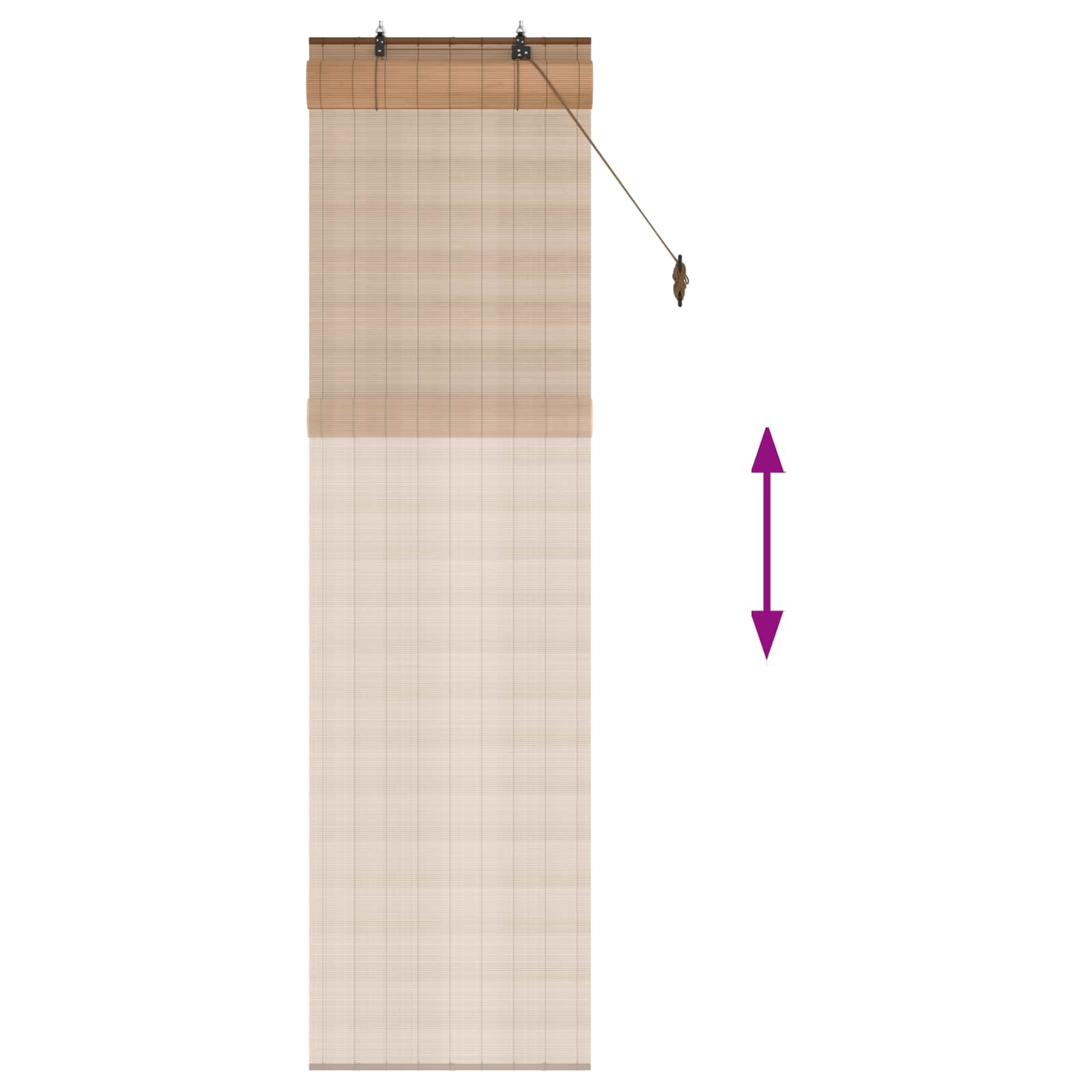 Rollo Braun 50 x 220 cm Bambus