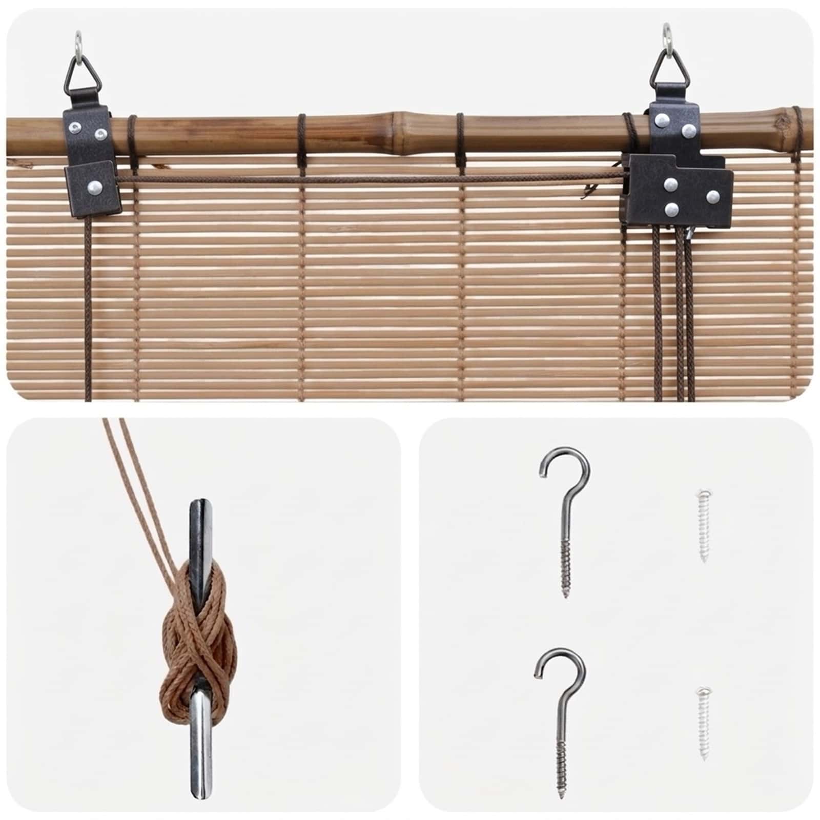 Rollo Braun 70 x 220 cm Bambus