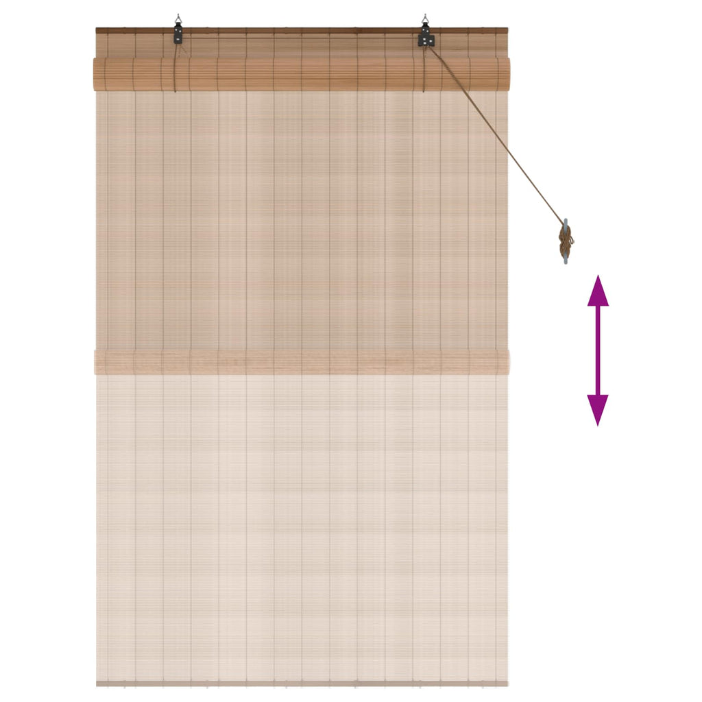 Rollo Braun 90 x 160 cm Bambus