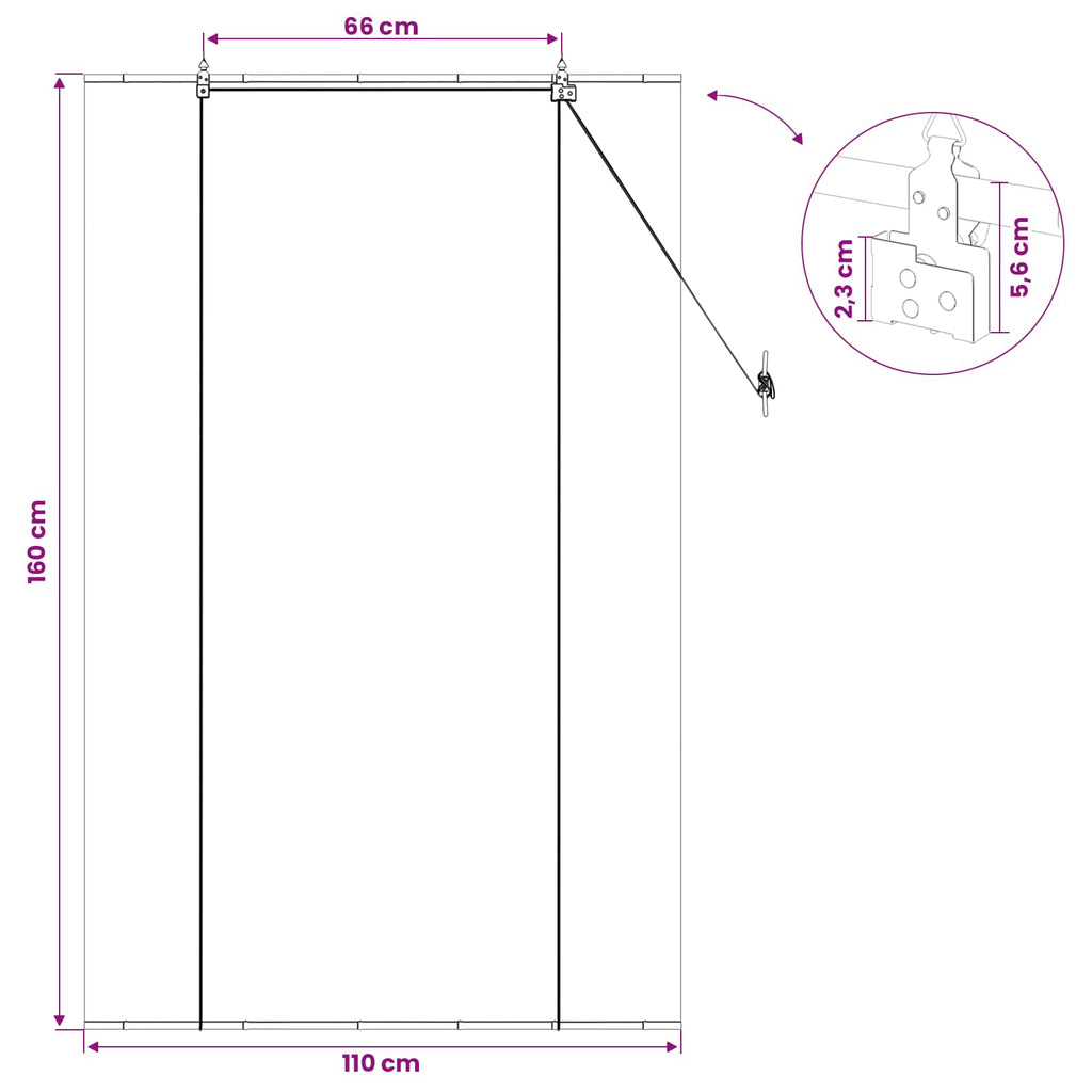 Rollo Braun 110 x 160 cm Bambus