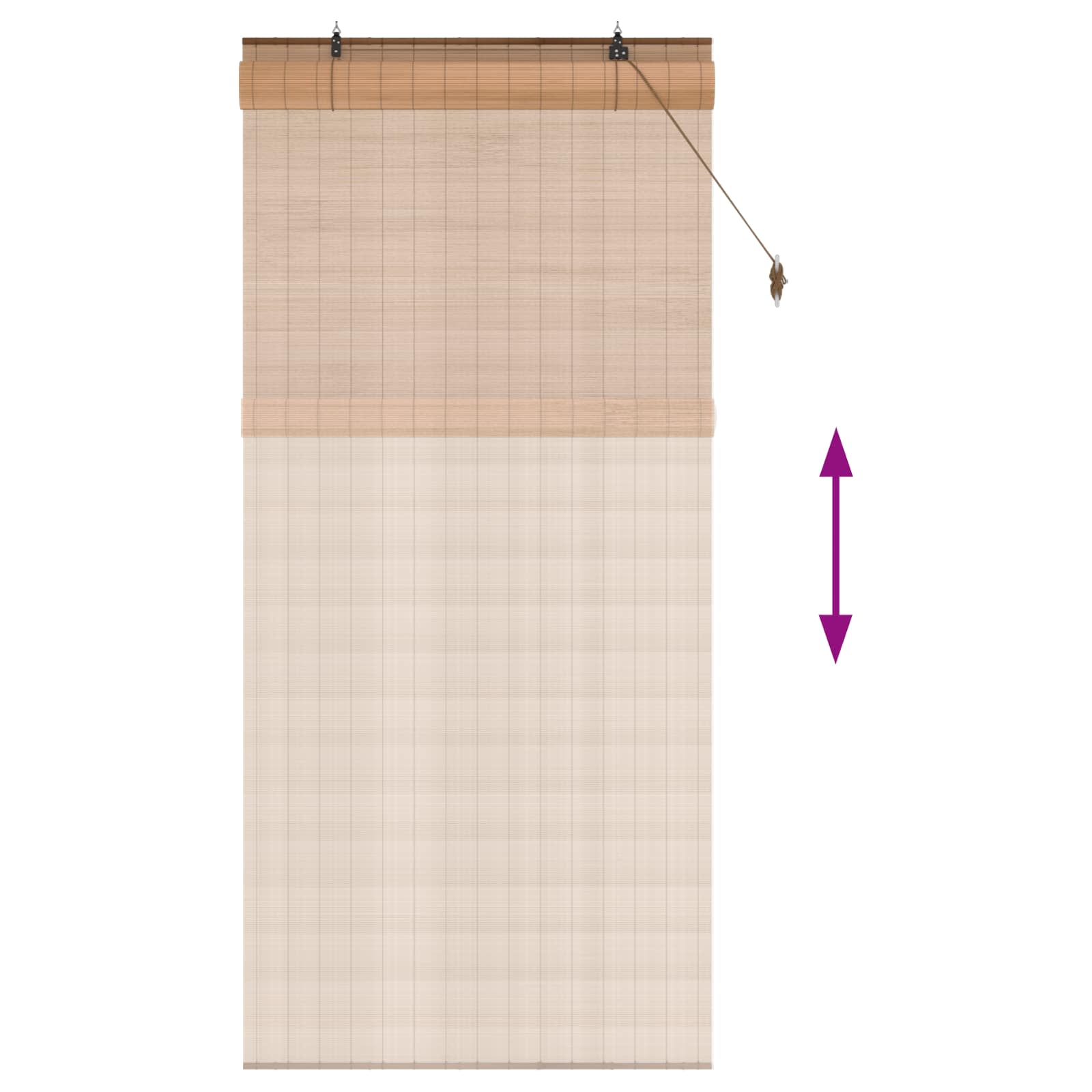Rollo Braun 110 x 220 cm Bambus