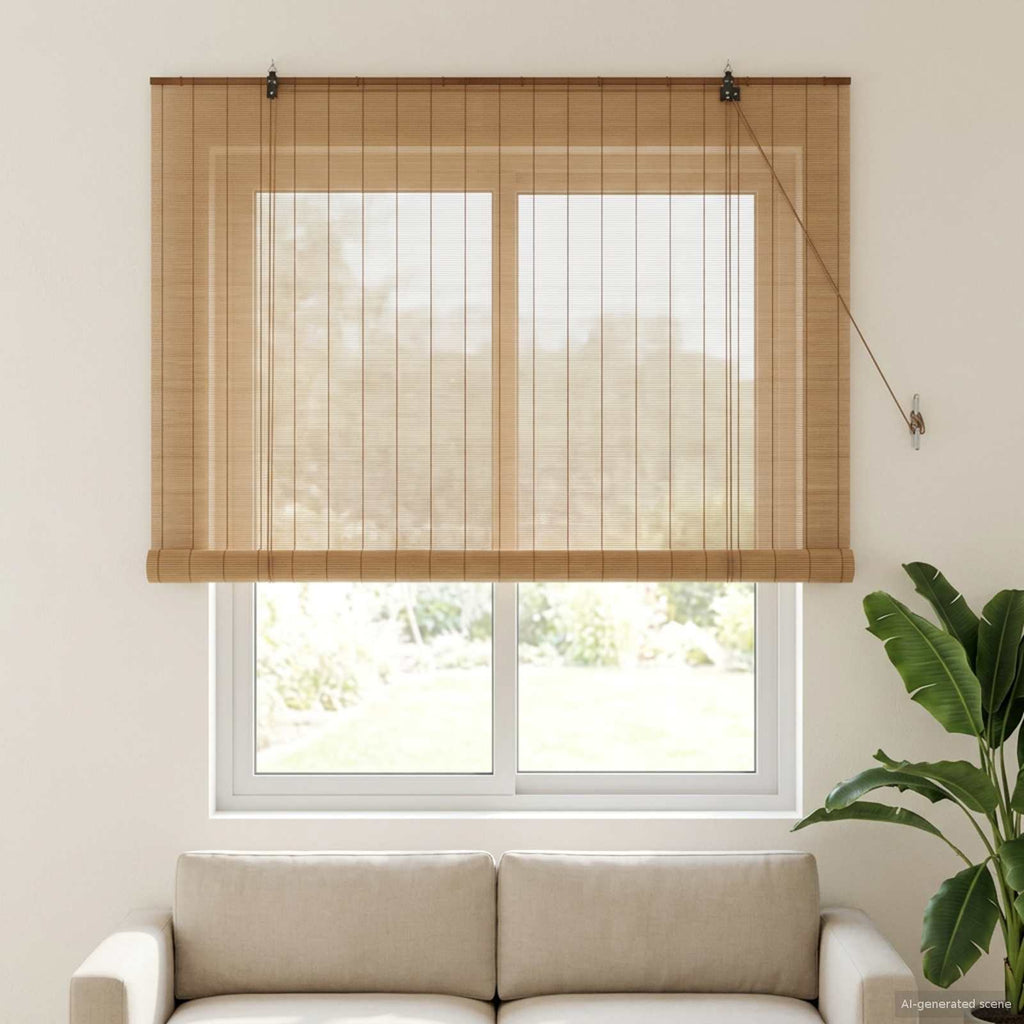 Rollo Braun 130 x 160 cm Bambus