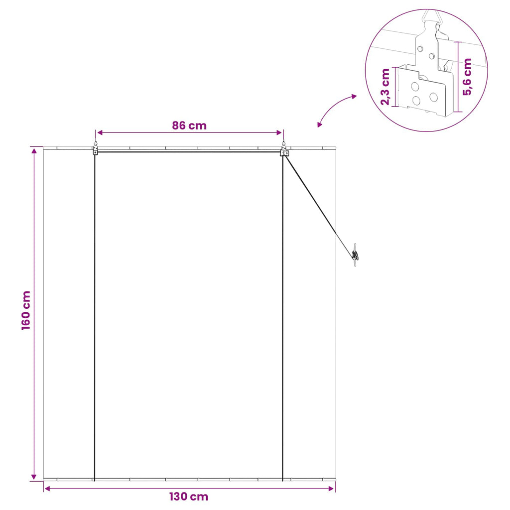 Rollo Braun 130 x 160 cm Bambus