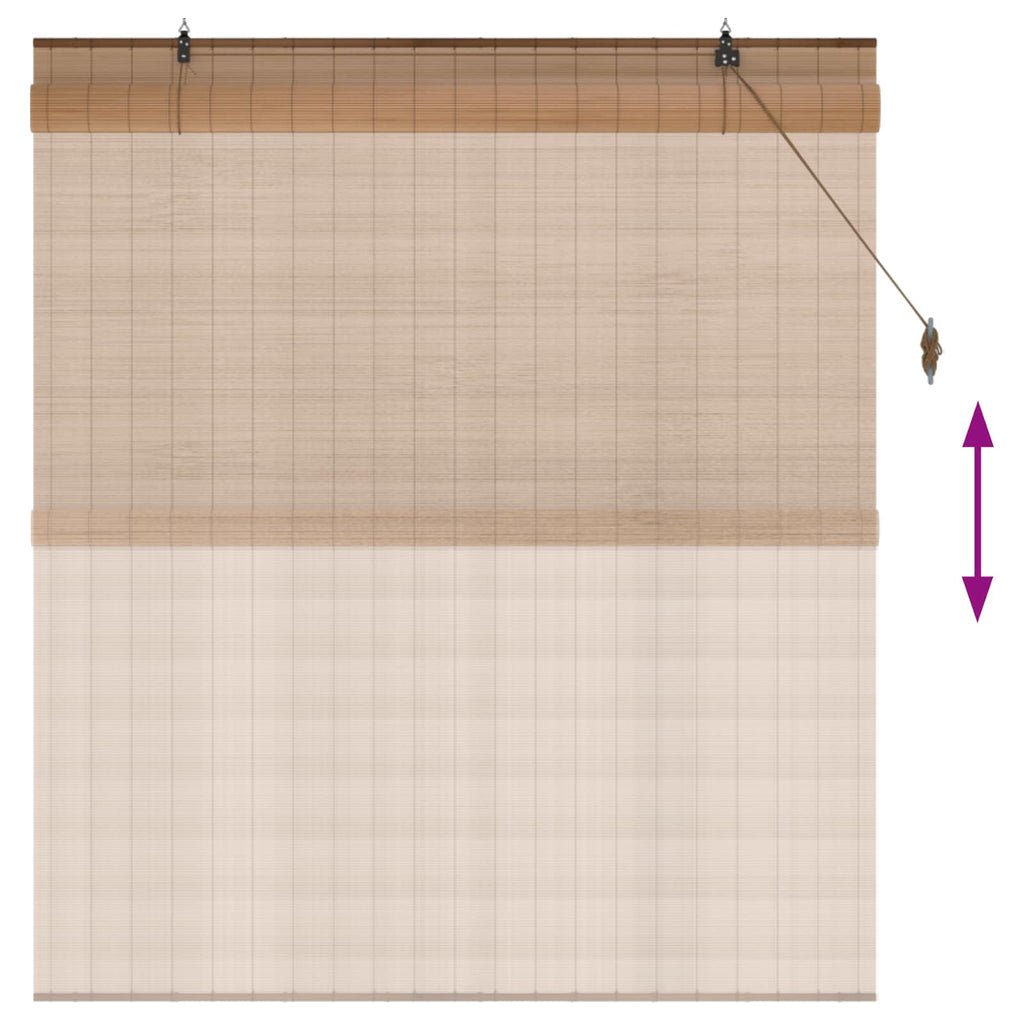 Rollo Braun 160 x 160 cm Bambus