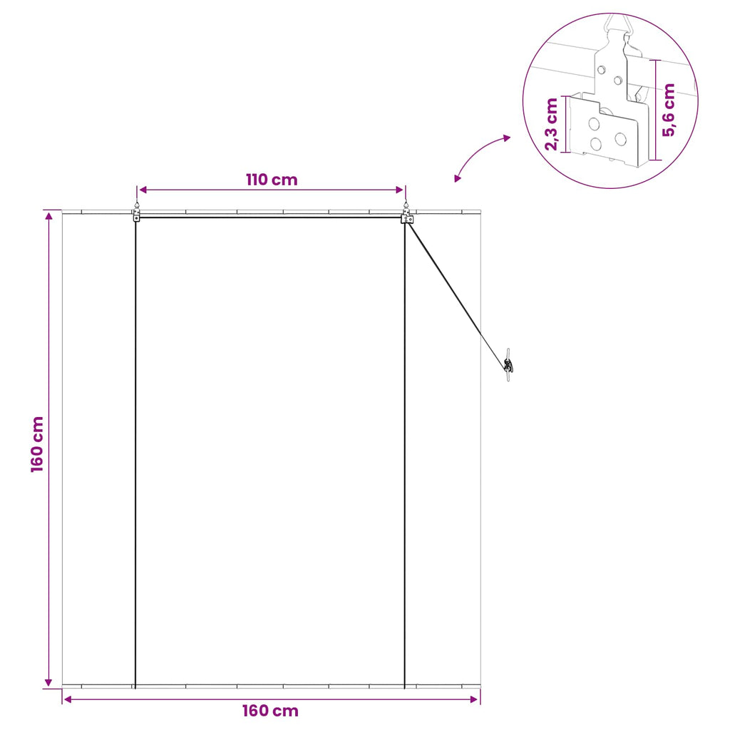 Rollo Braun 160 x 160 cm Bambus
