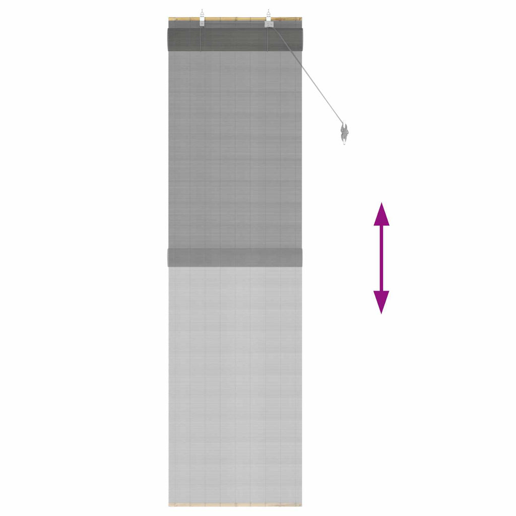 Rollo Grau 70 x 220 cm Bambus