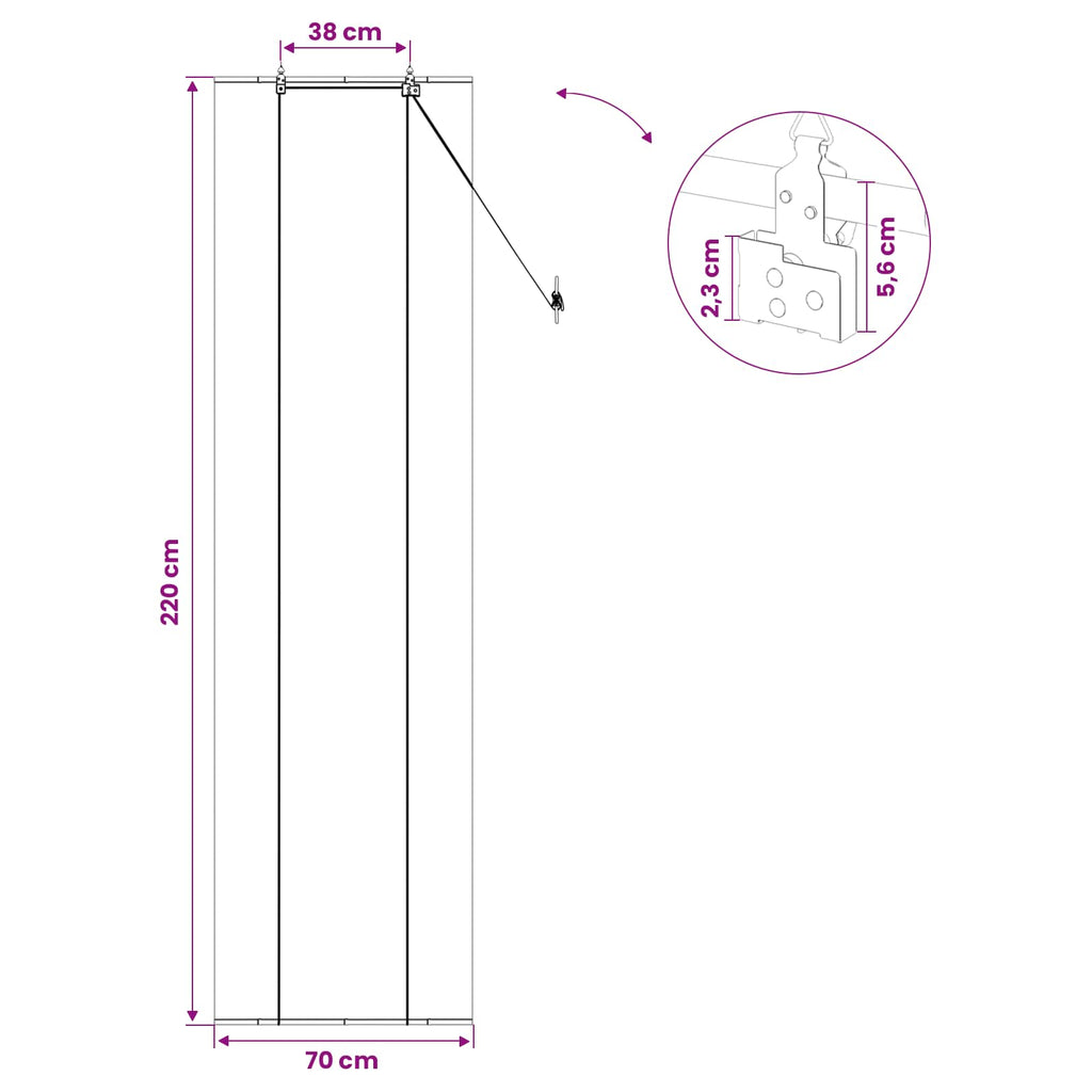 Rollo Grau 70 x 220 cm Bambus