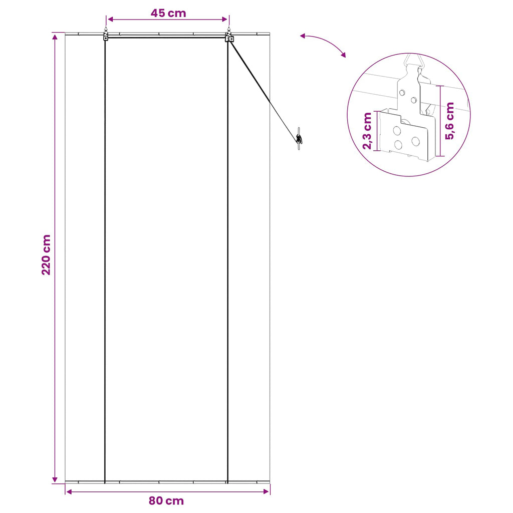 Rollo Grau 80 x 220 cm Bambus