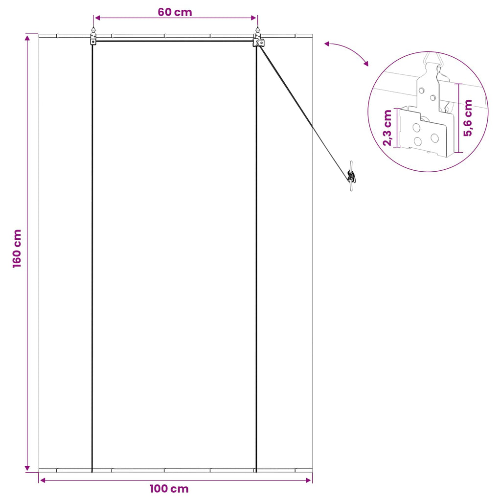 Rollo Grau 100 x 160 cm Bambus
