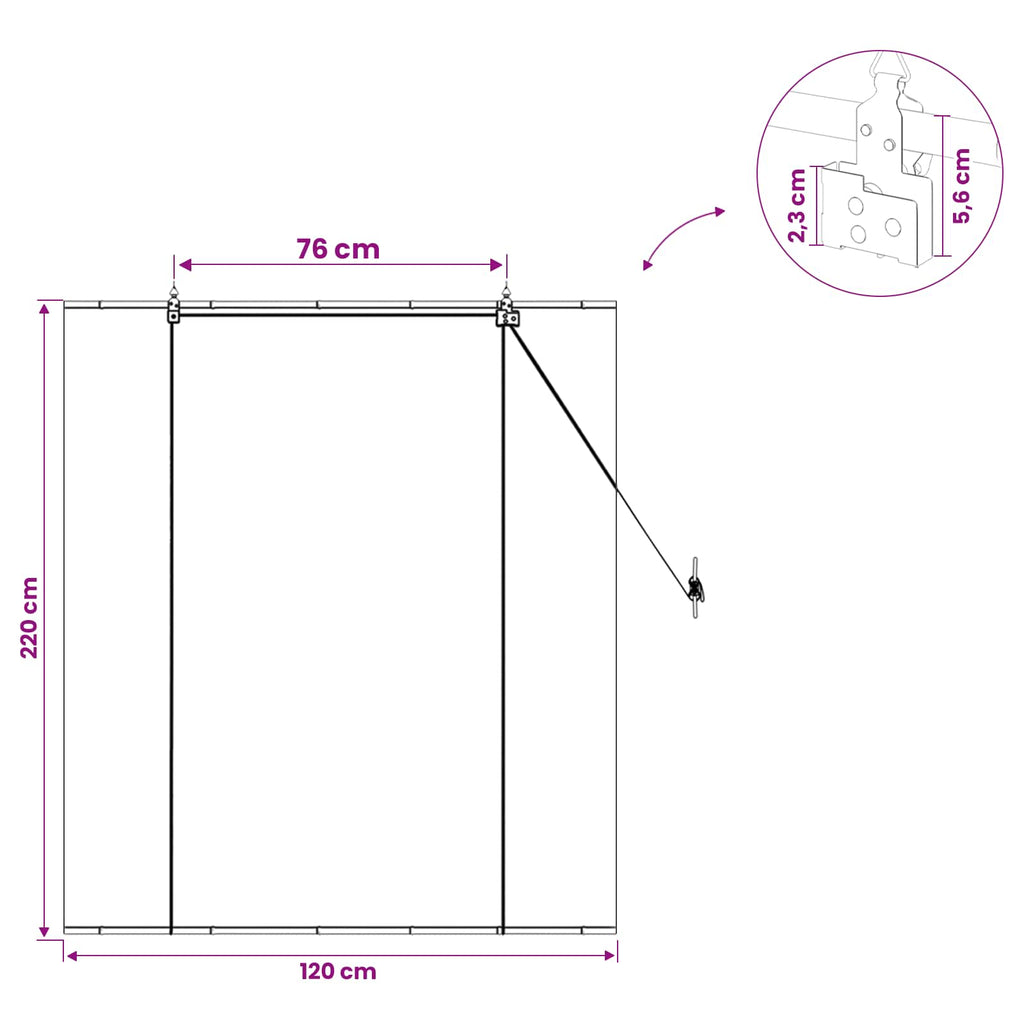 Rollo Grau 120 x 160 cm Bambus