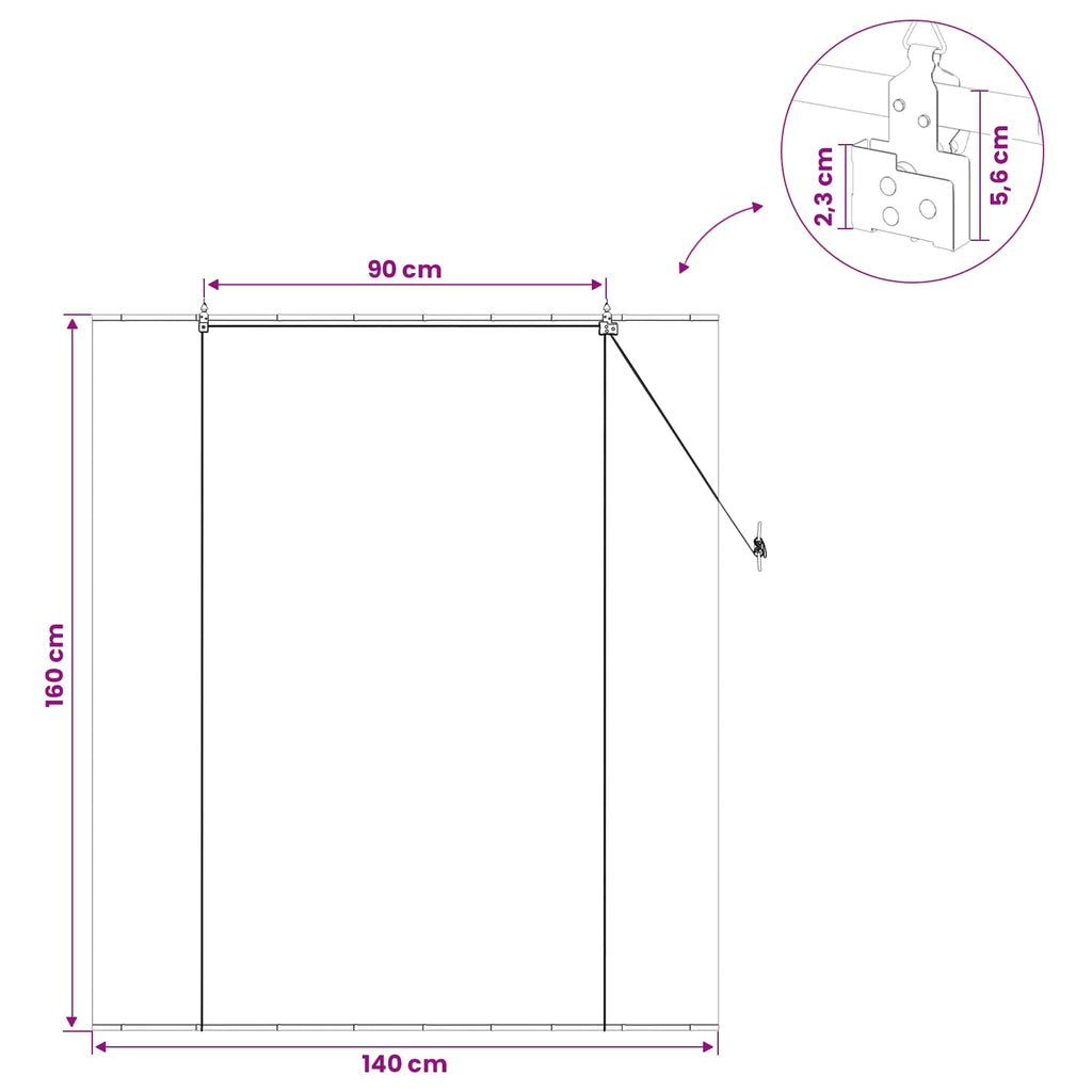 Rollo Grau 140 x 160 cm Bambus