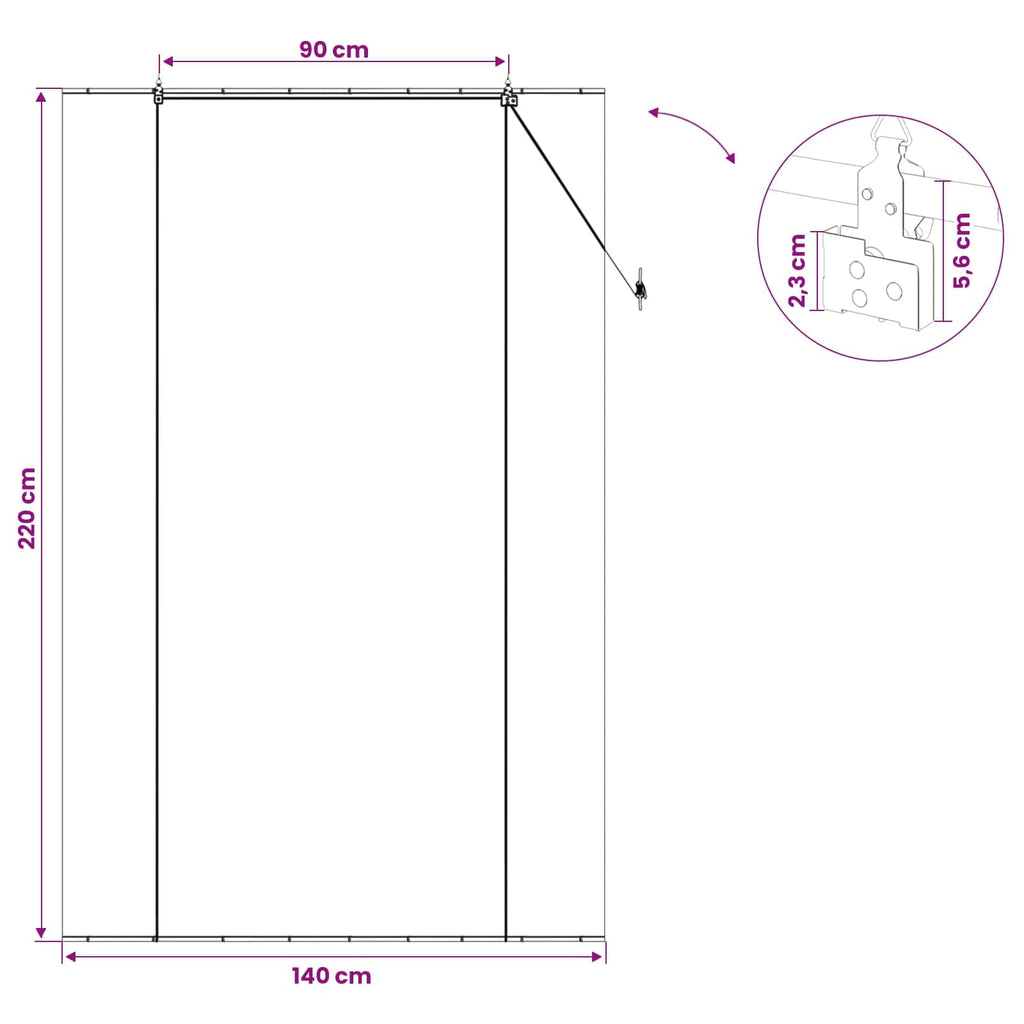 Rollo Grau 140 x 220 cm Bambus