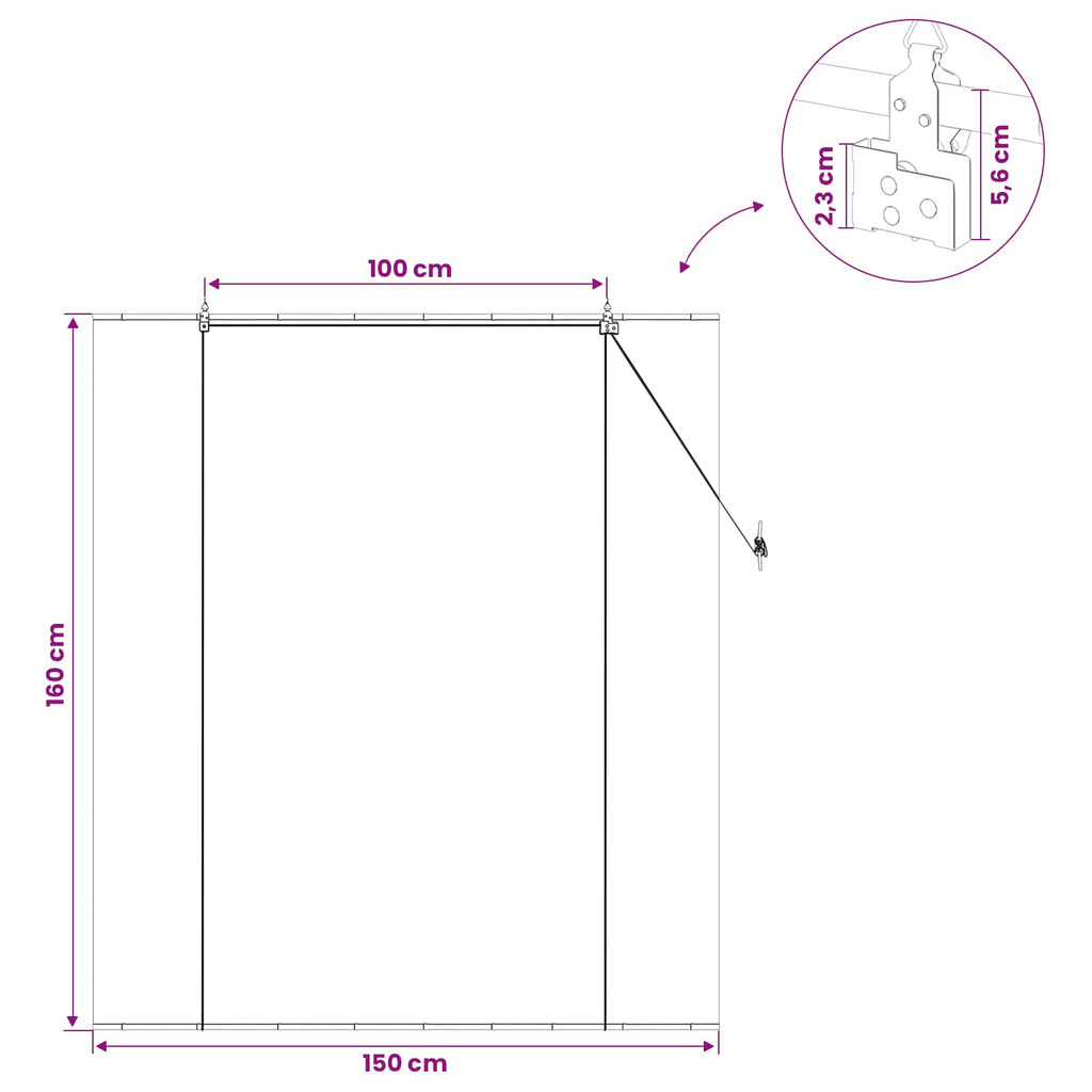 Rollo Grau 150 x 160 cm Bambus