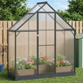 Garten Gewächshaus mit Tür Anthrazit 183,5 x 63,5 x 207 cm