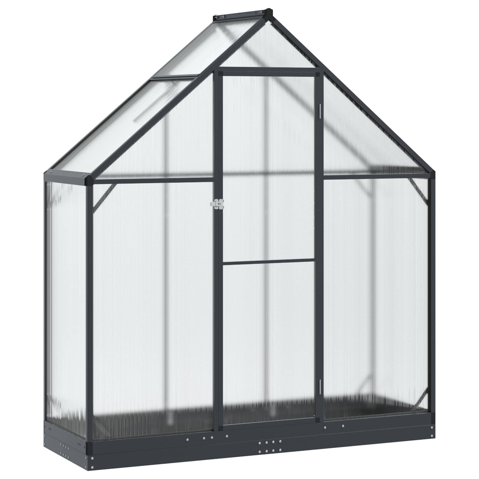 Garten Gewächshaus mit Tür Anthrazit 183,5 x 63,5 x 207 cm