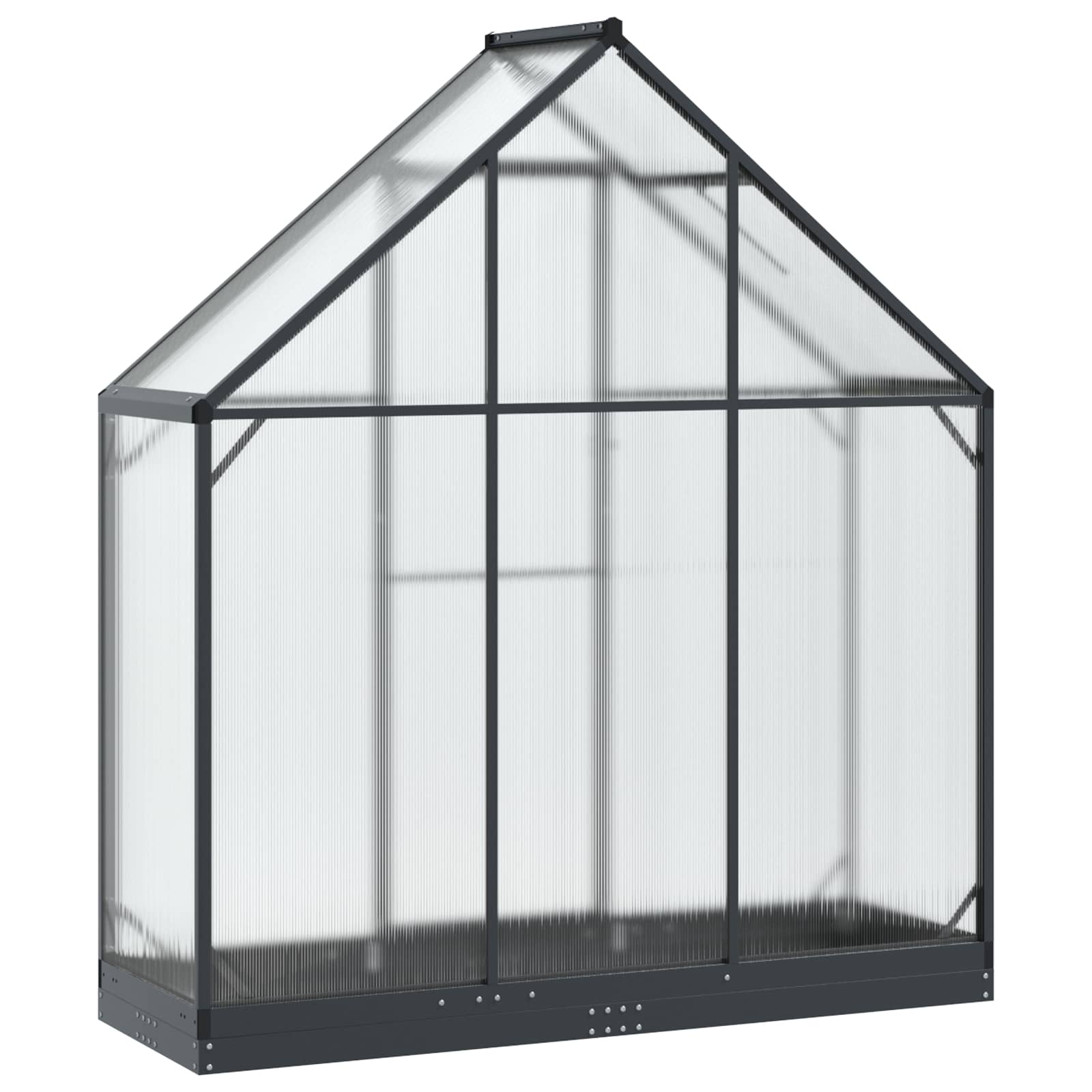 Garten Gewächshaus mit Tür Anthrazit 183,5 x 63,5 x 207 cm