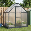 Garten Gewächshaus mit Tür Anthrazit 183,5 x 123 x 207 cm