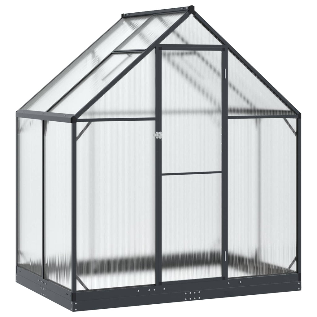 Garten Gewächshaus mit Tür Anthrazit 183,5 x 123 x 207 cm