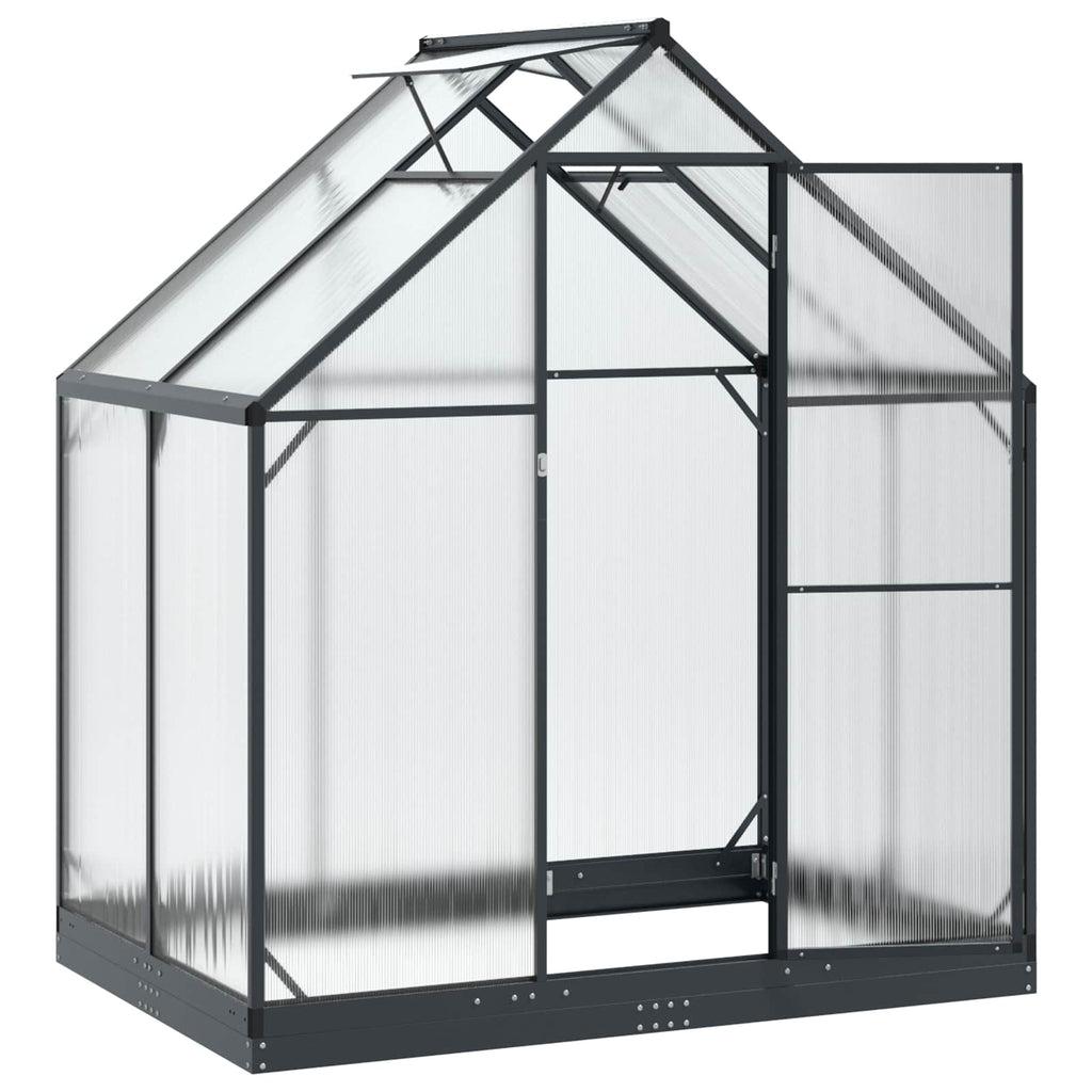 Garten Gewächshaus mit Tür Anthrazit 183,5 x 123 x 207 cm