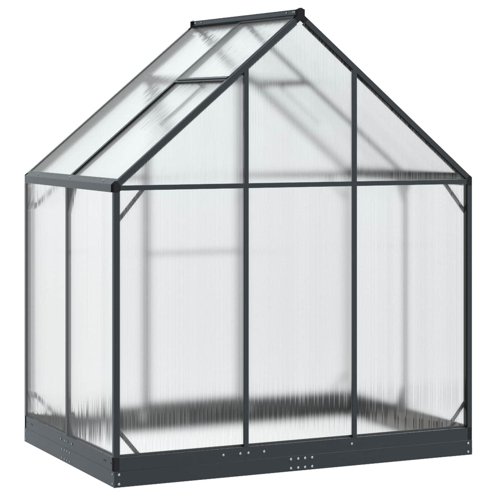 Garten Gewächshaus mit Tür Anthrazit 183,5 x 123 x 207 cm