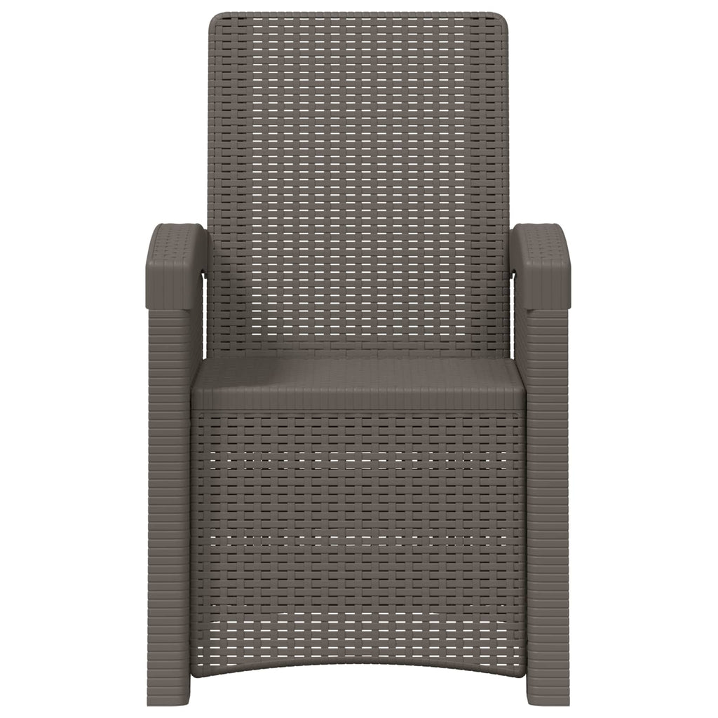Liegesessel Garten Rattan-Optik Hellgrau PP