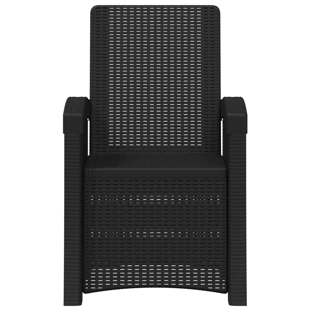 Liegesessel Garten Rattan-Optik 2 pcs Anthrazit PP
