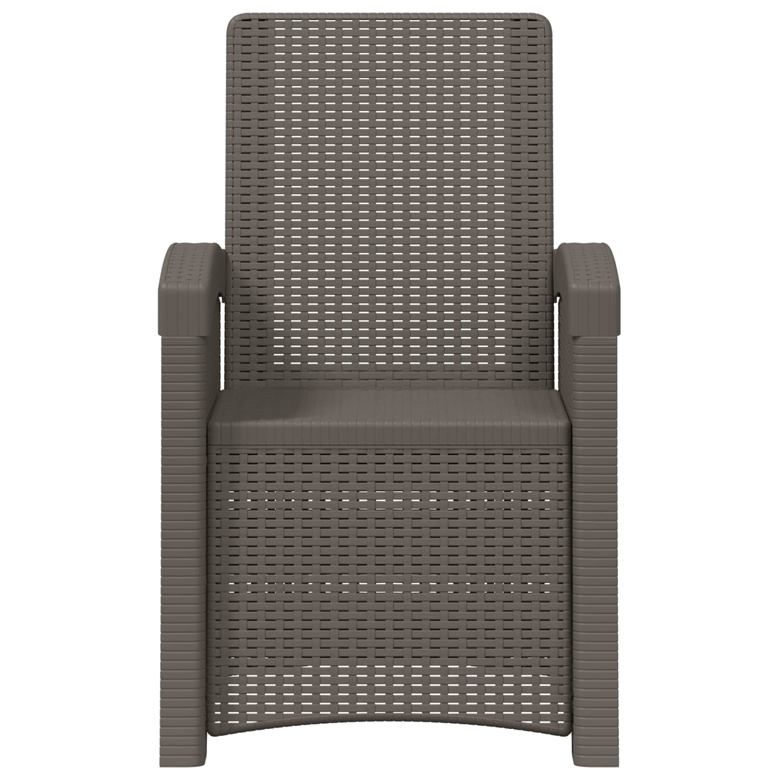 Liegesessel Garten Rattan-Optik 2 pcs Hellgrau PP
