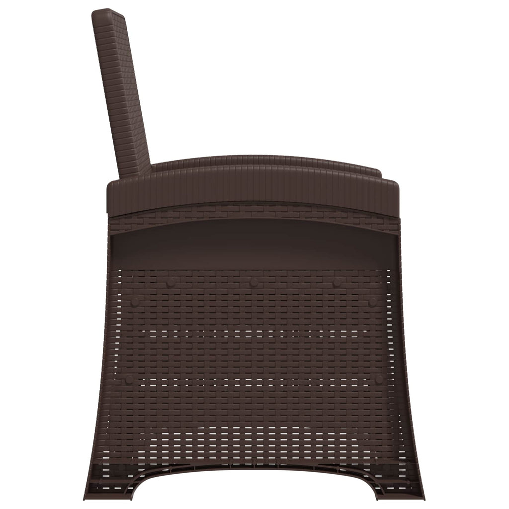 Liegesessel Garten Rattan-Optik Braun und Anthrazit PP